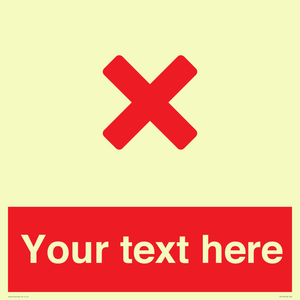 Custom red background, red cross sign